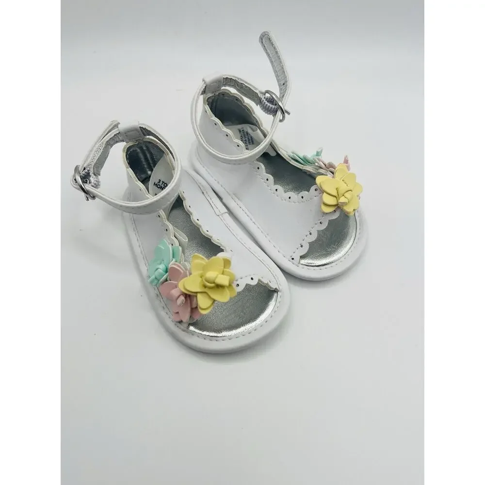 Janie and Jack Flower Sandal size Baby Girl Summer Dressy Casual 3 To 6 months